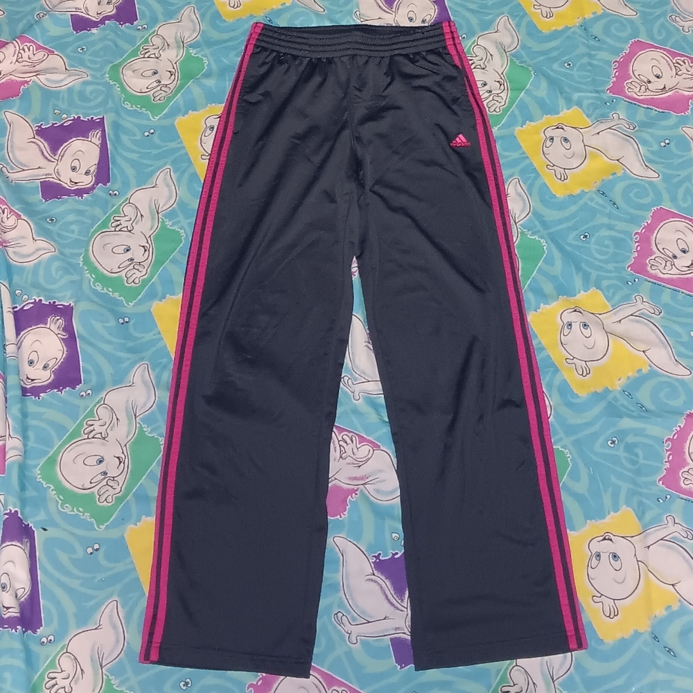 Y2K Adidas Gray & Pink Vintage Baggy Track Pants
